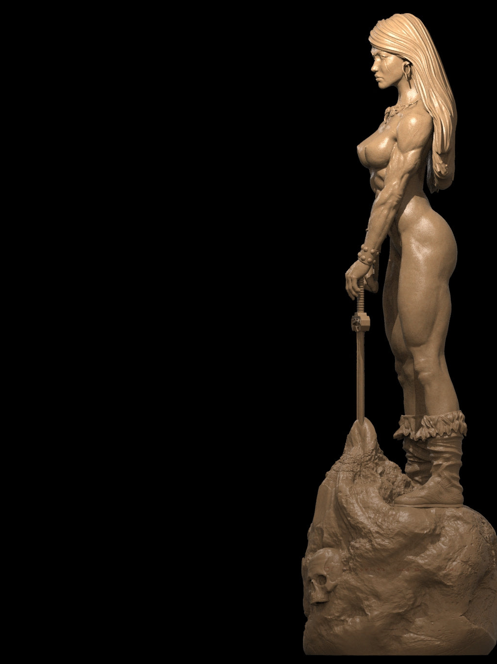 Female Conan Special Edition - STL 3D Print Files - 3D Printed Garage Kit ガレージキット Resin Model Scale Figure フィギュア