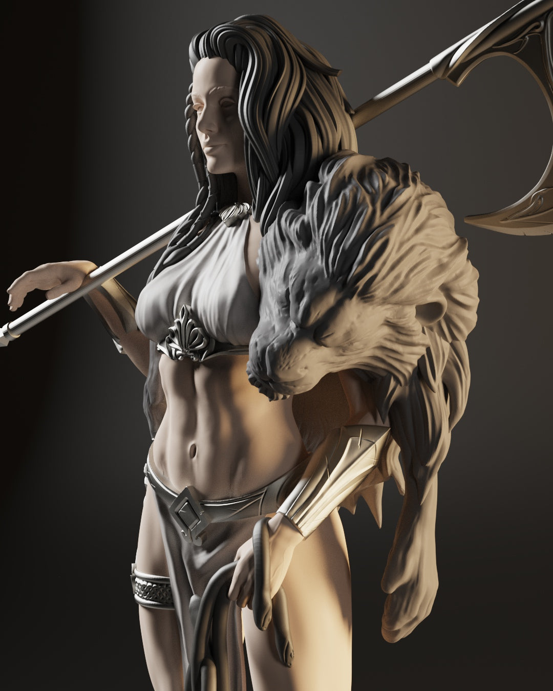 Lady Warrior Special Edition - STL 3D Print Files - 3D Printed Garage Kit ガレージキット Resin Model Scale Figure フィギュア