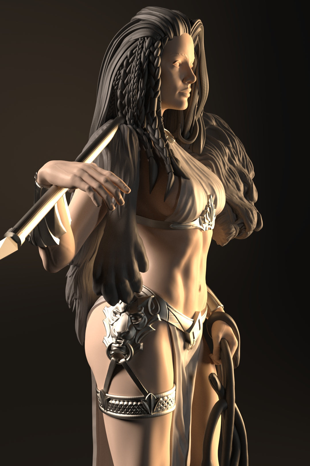 Lady Warrior Special Edition - STL 3D Print Files - 3D Printed Garage Kit ガレージキット Resin Model Scale Figure フィギュア