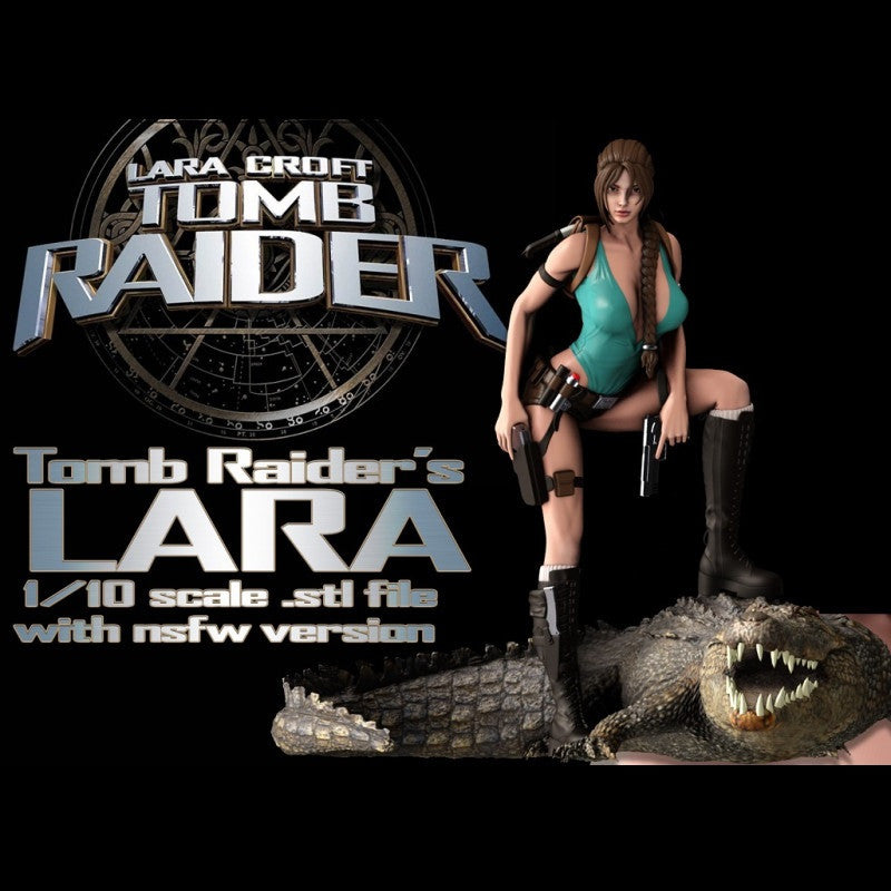 1258 Lara Croft Special Edition - Tomb Raider - STL 3D Print Files - 3D Printed Garage Kit ガレージキット Resin Model Scale Figure フィギュア