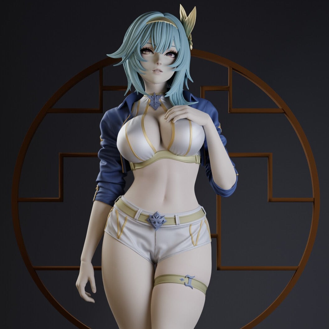 Eula Summer - Genshin Impact - STL 3D Print Files - 3D Printed Garage Kit ガレージキット Resin Model Scale Figure フィギュア