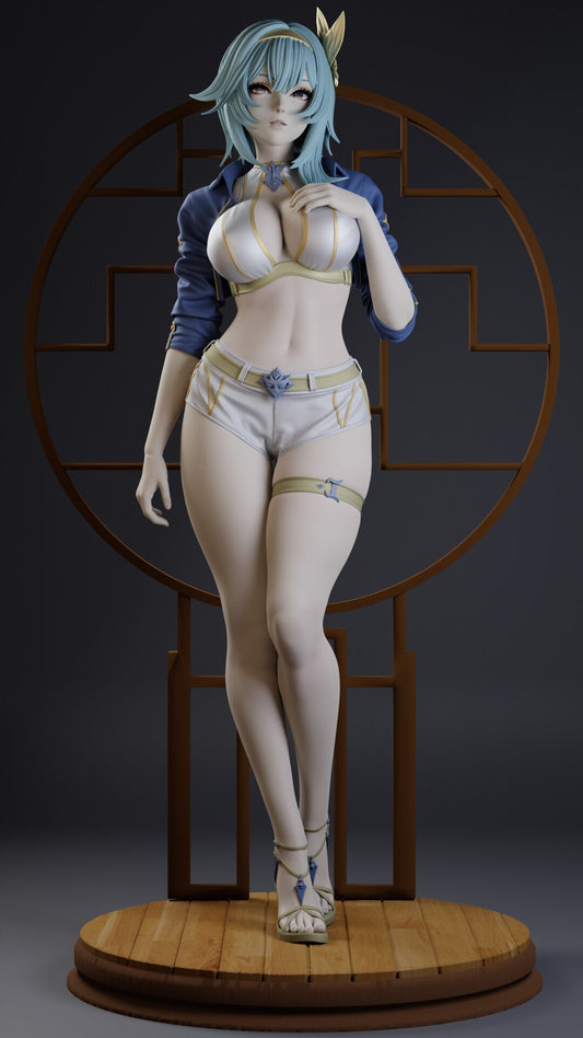 Eula Summer - Genshin Impact - STL 3D Print Files - 3D Printed Garage Kit ガレージキット Resin Model Scale Figure フィギュア