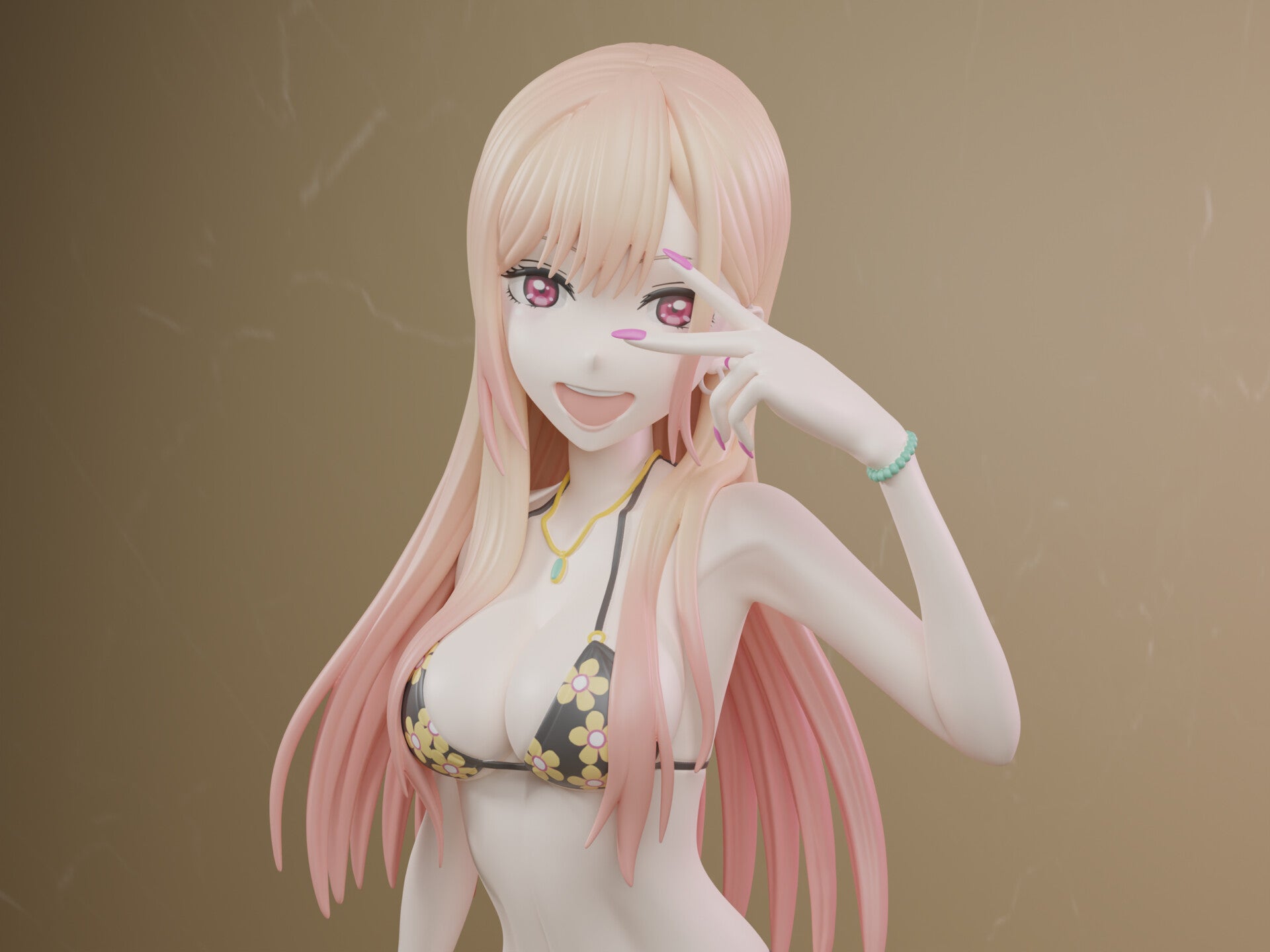 1408 Marin Kitagawa Bikini - My Dress up Darling - STL 3D Print Files - 3D Printed Garage Kit ガレージキット Resin Model Scale Figure フィギュア