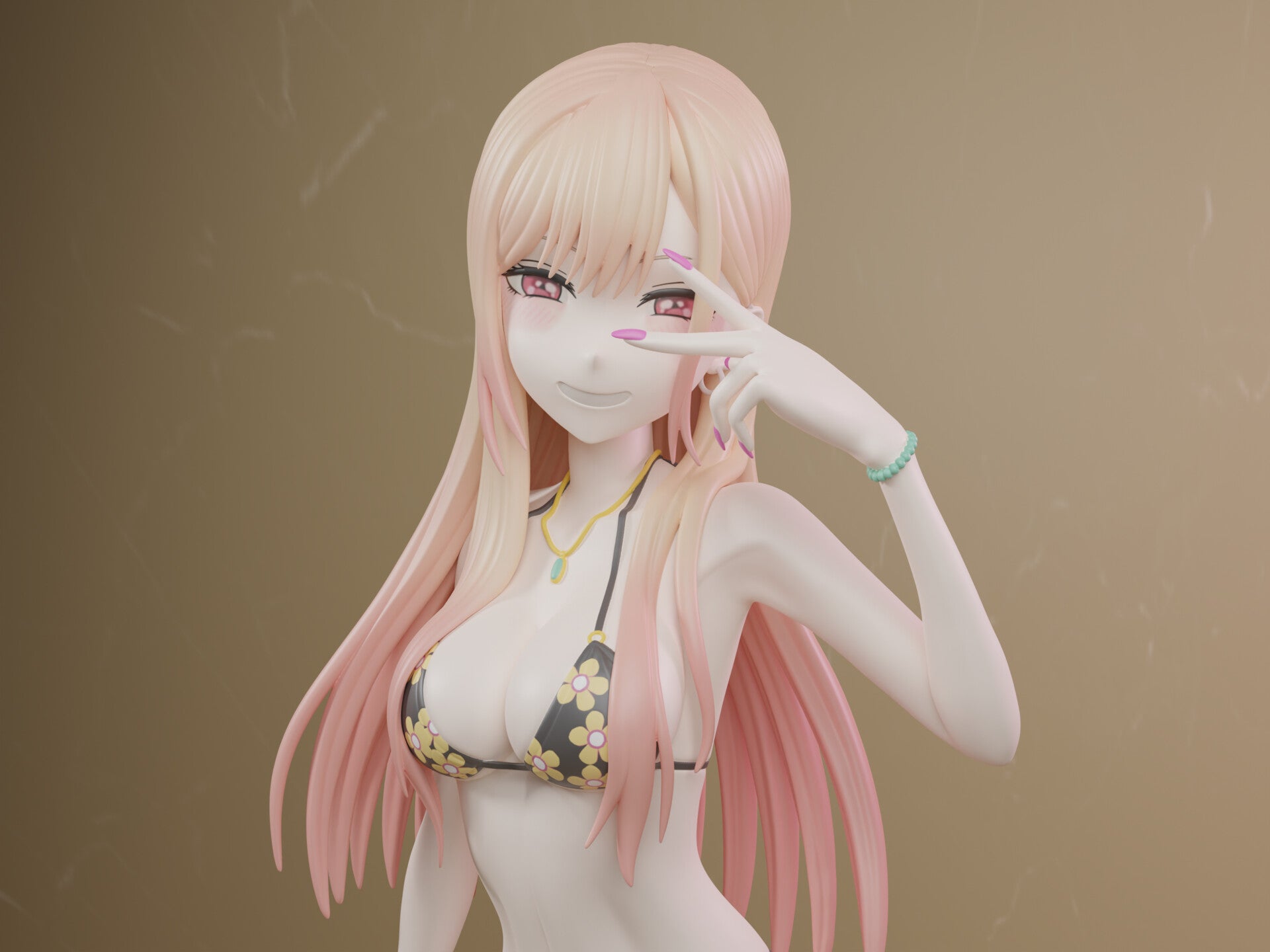 1408 Marin Kitagawa Bikini - My Dress up Darling - STL 3D Print Files - 3D Printed Garage Kit ガレージキット Resin Model Scale Figure フィギュア