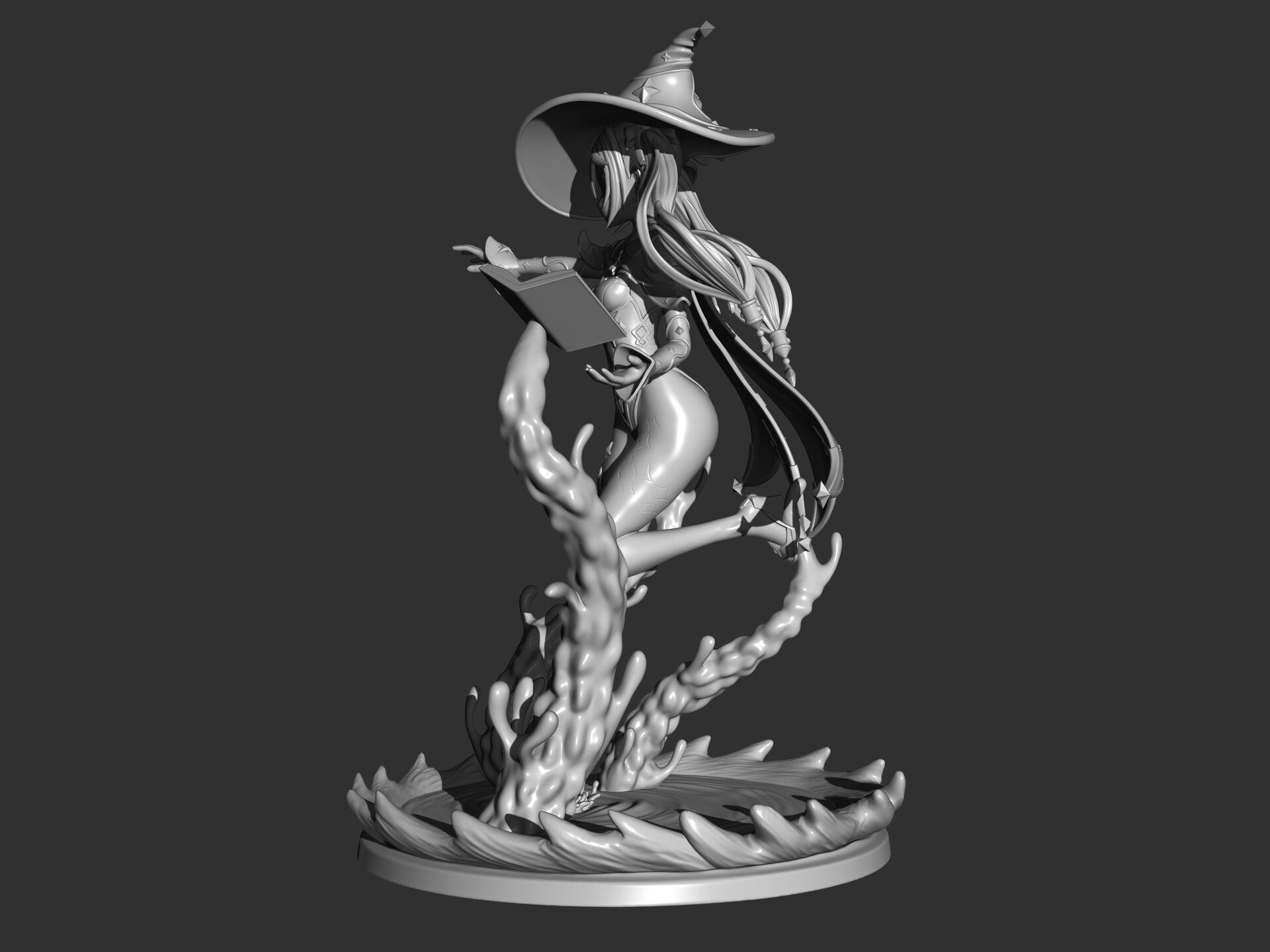 Mona - Genshin Impact - STL 3D Print Files - 3D Printed Garage Kit ガレージキット Resin Model Scale Figure フィギュア