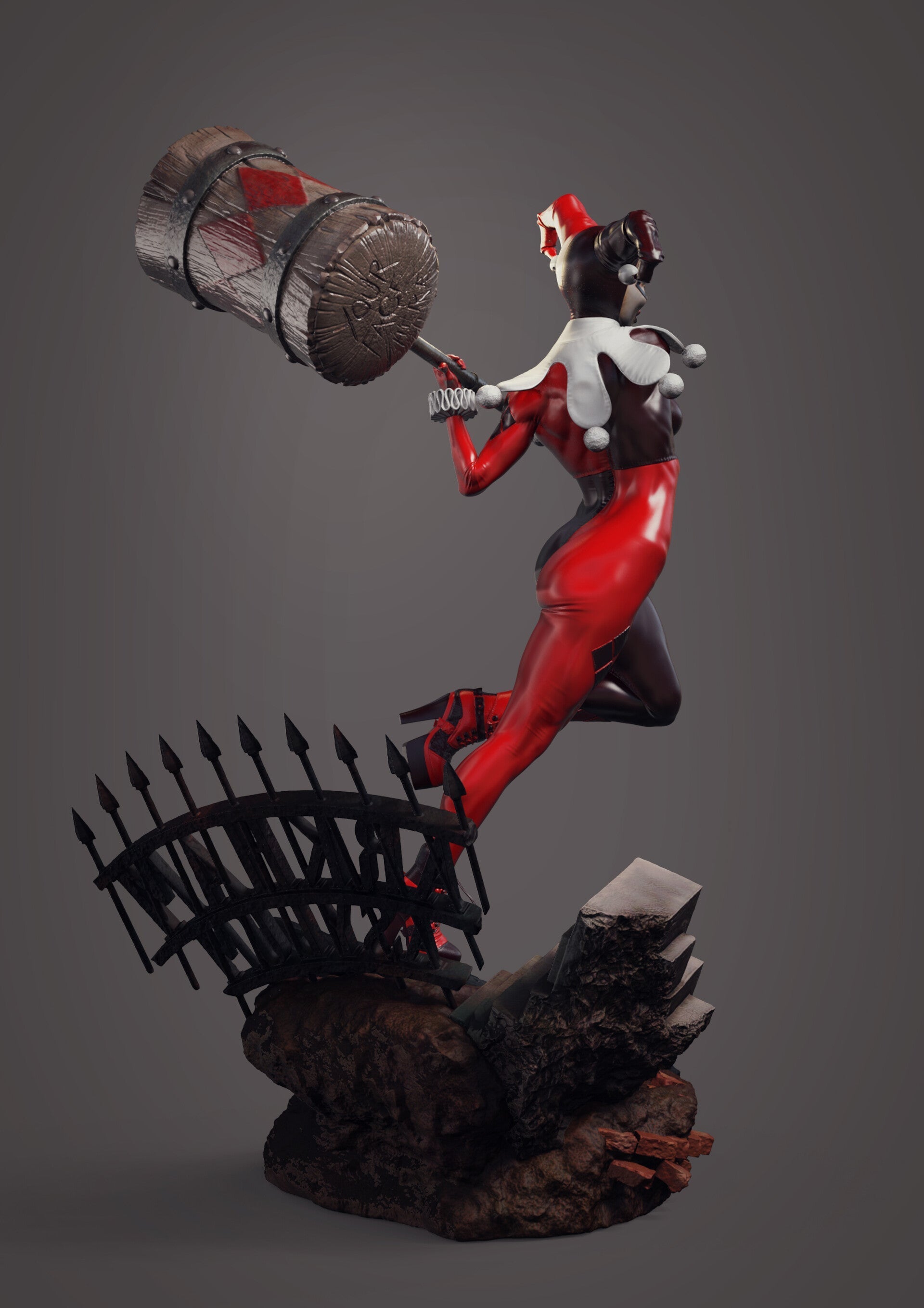 1429 Harley Quinn Comic - DC Comics - STL 3D Print Files - 3D Printed Garage Kit ガレージキット Resin Model Scale Figure フィギュア