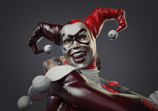 1429 Harley Quinn Comic - DC Comics - STL 3D Print Files - 3D Printed Garage Kit ガレージキット Resin Model Scale Figure フィギュア