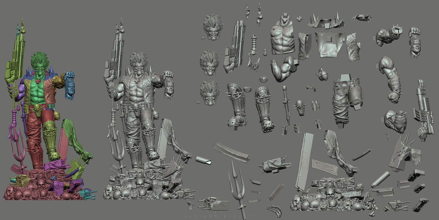 Lobo - DC Comics - STL 3D Print Files - 3D Printed Garage Kit ガレージキット Resin Model Scale Figure フィギュア