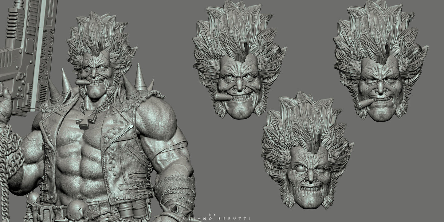 Lobo - DC Comics - STL 3D Print Files - 3D Printed Garage Kit ガレージキット Resin Model Scale Figure フィギュア