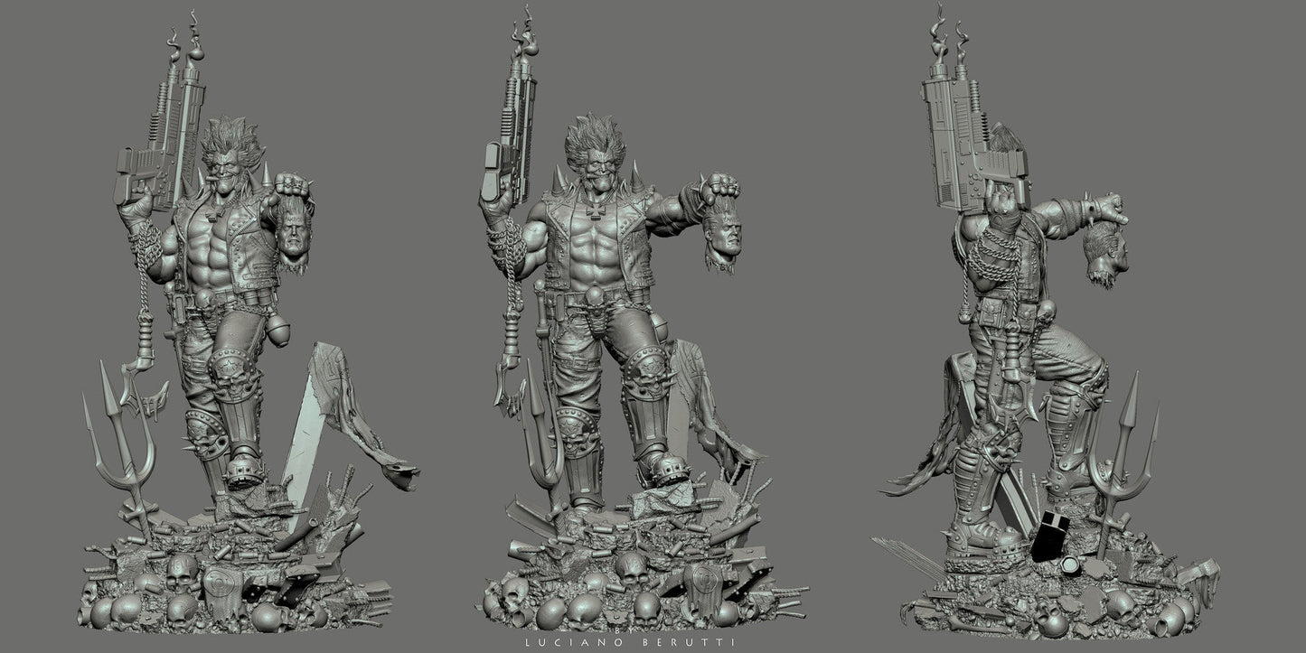 Lobo - DC Comics - STL 3D Print Files - 3D Printed Garage Kit ガレージキット Resin Model Scale Figure フィギュア