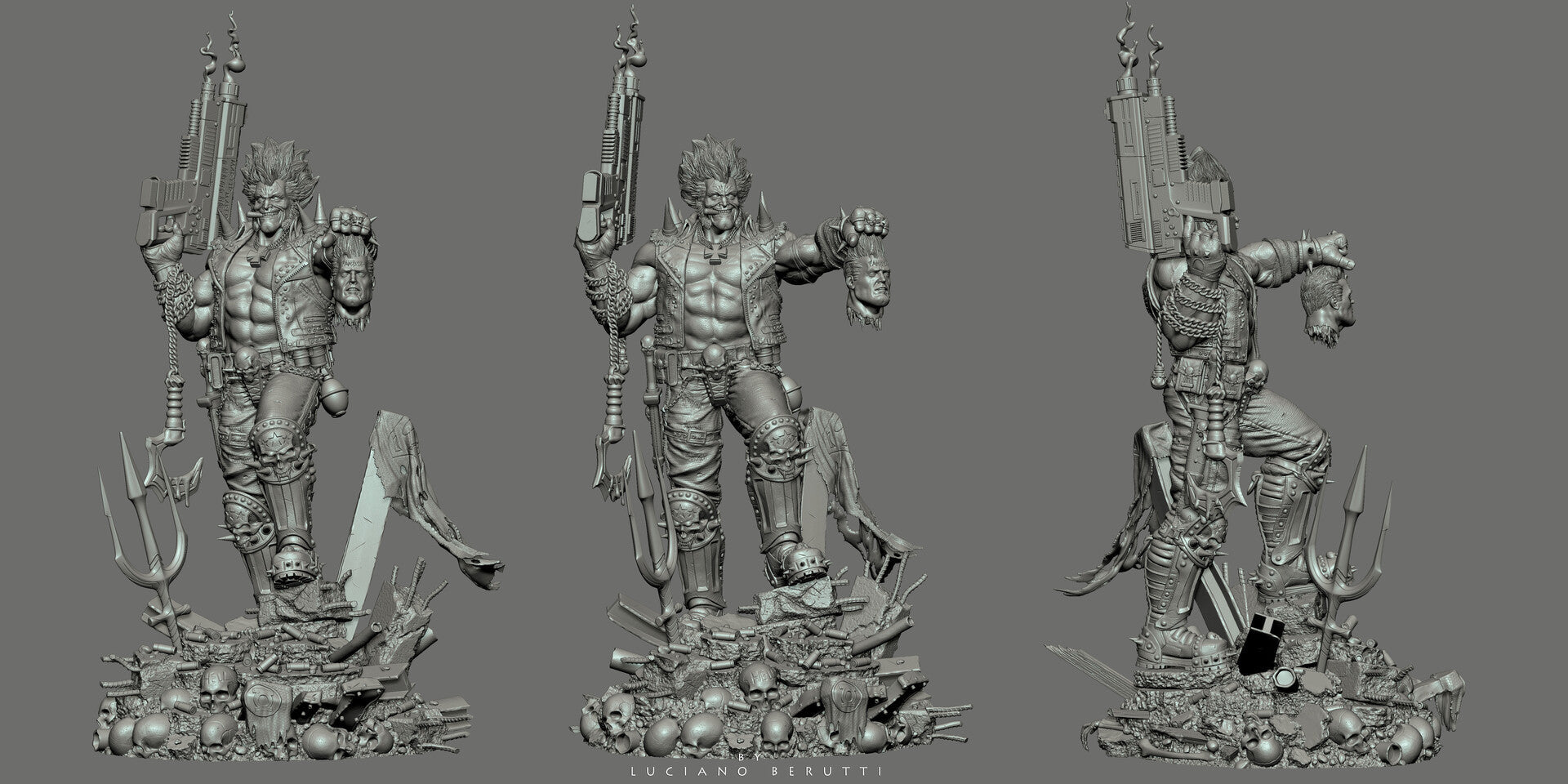 Lobo - DC Comics - STL 3D Print Files - 3D Printed Garage Kit ガレージキット Resin Model Scale Figure フィギュア