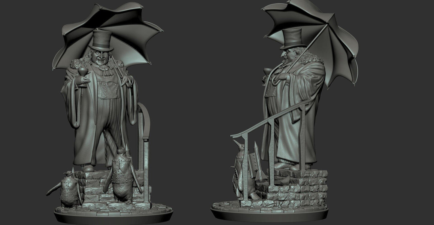 Penguin - Dany DeVito - Batman - STL 3D Print Files - 3D Printed Garage Kit ガレージキット Resin Model Scale Figure フィギュア