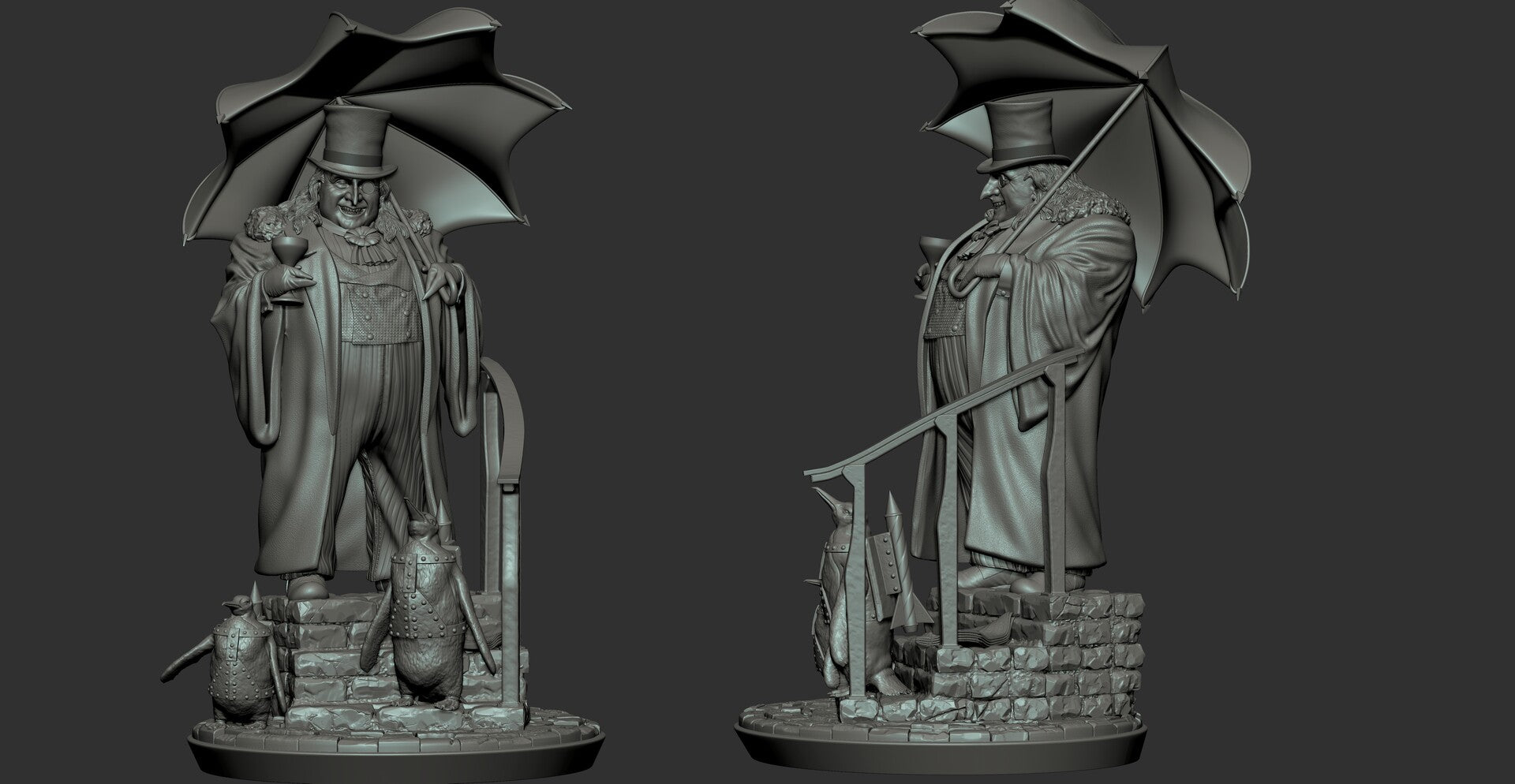 Penguin - Dany DeVito - Batman - STL 3D Print Files - 3D Printed Garage Kit ガレージキット Resin Model Scale Figure フィギュア