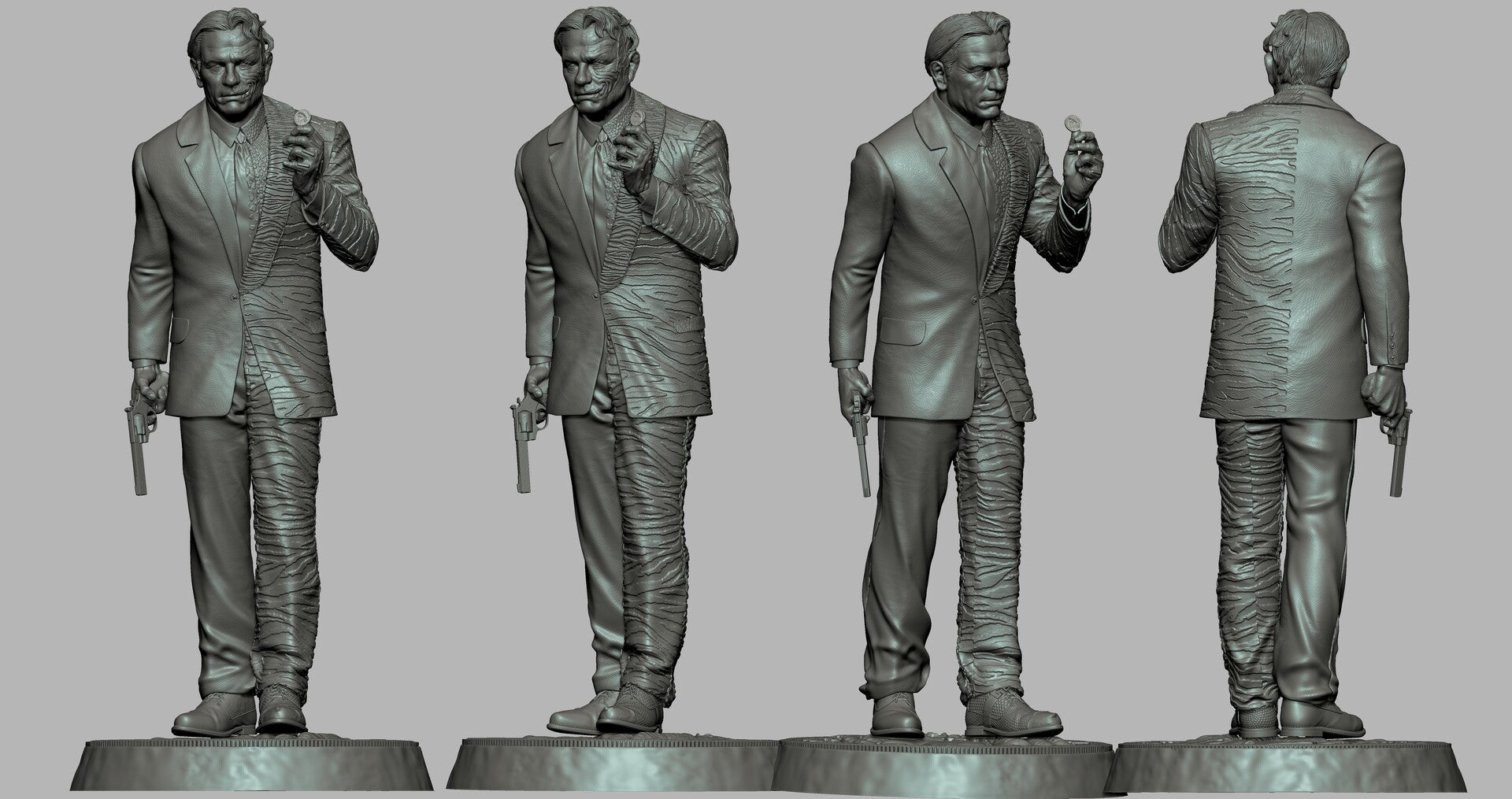 Two face - Tommy Lee Jones - Batman - STL 3D Print Files - 3D Printed Garage Kit ガレージキット Resin Model Scale Figure フィギュア