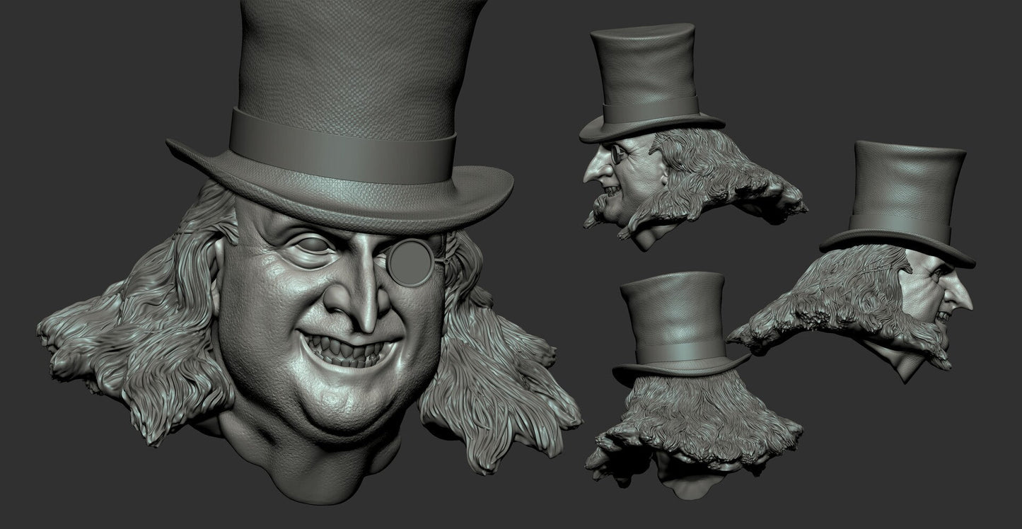 Penguin - Dany DeVito - Batman - STL 3D Print Files - 3D Printed Garage Kit ガレージキット Resin Model Scale Figure フィギュア