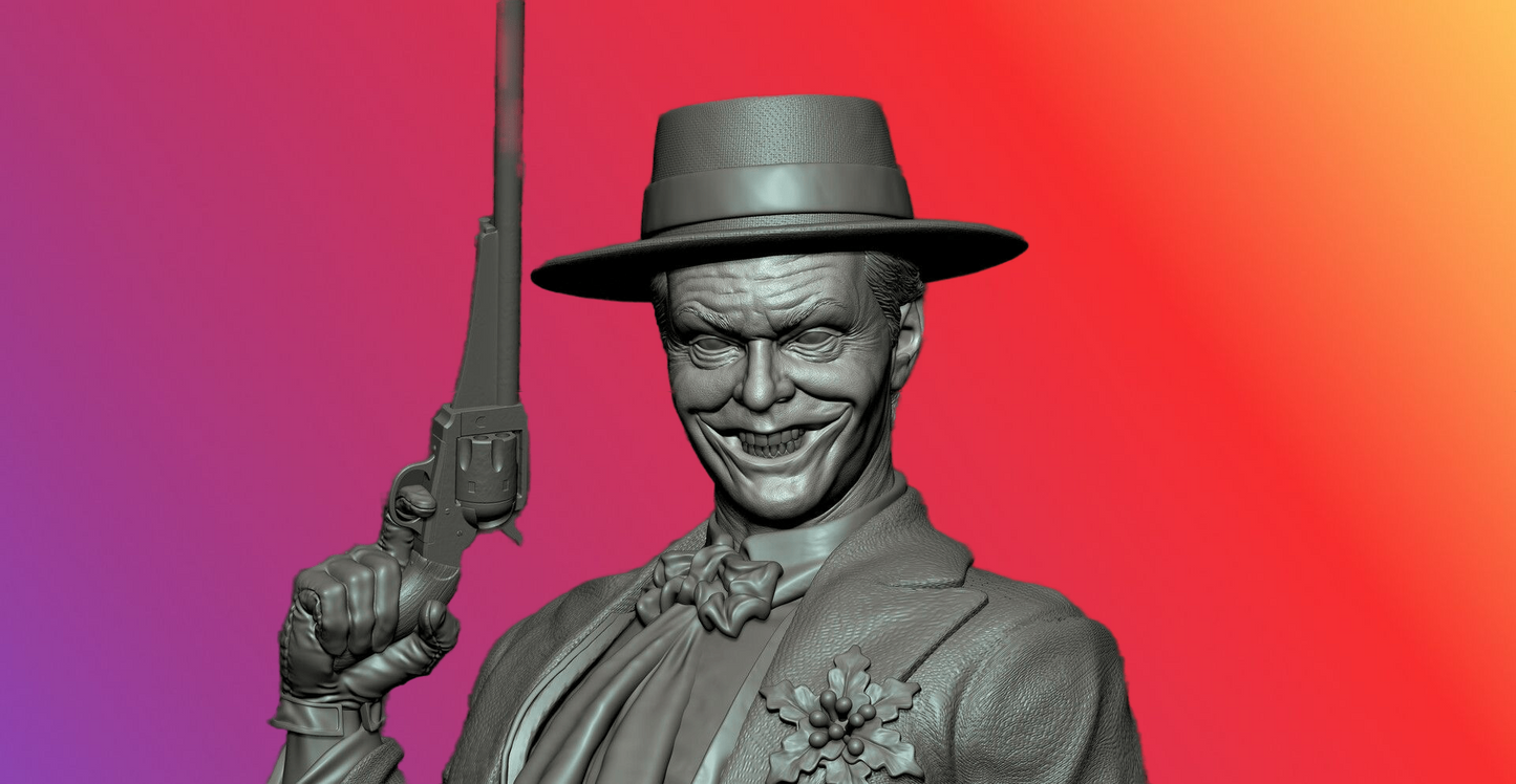 The Joker - Jack Nicholson - STL 3D Print Files - 3D Printed Garage Kit ガレージキット Resin Model Scale Figure フィギュア