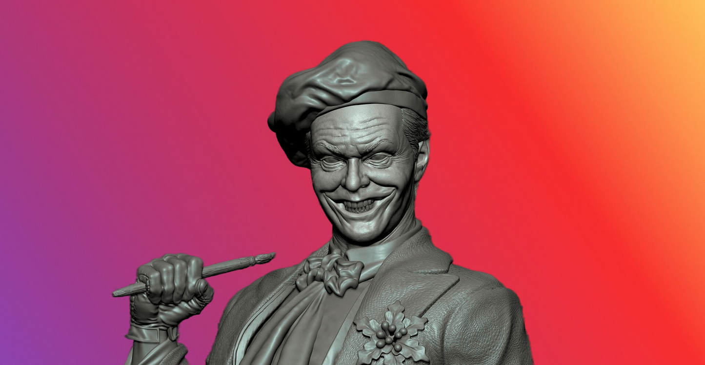 The Joker - Jack Nicholson - STL 3D Print Files - 3D Printed Garage Kit ガレージキット Resin Model Scale Figure フィギュア