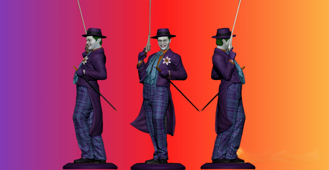 The Joker - Jack Nicholson - STL 3D Print Files - 3D Printed Garage Kit ガレージキット Resin Model Scale Figure フィギュア