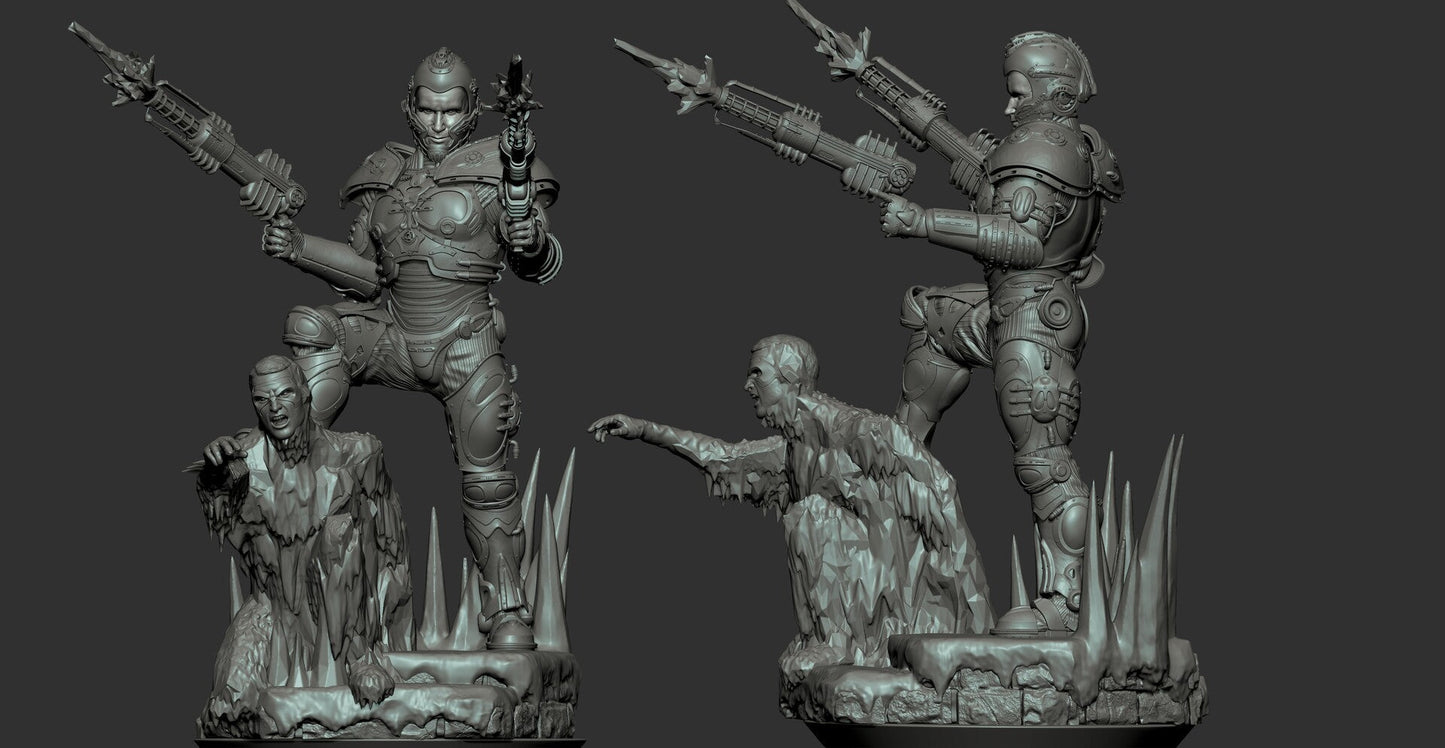 Mr Freeze - Arnold Schwarzenegger - Batman - STL 3D Print Files - 3D Printed Garage Kit ガレージキット Resin Model Scale Figure フィギュア