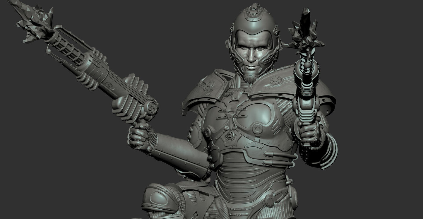 Mr Freeze - Arnold Schwarzenegger - Batman - STL 3D Print Files - 3D Printed Garage Kit ガレージキット Resin Model Scale Figure フィギュア