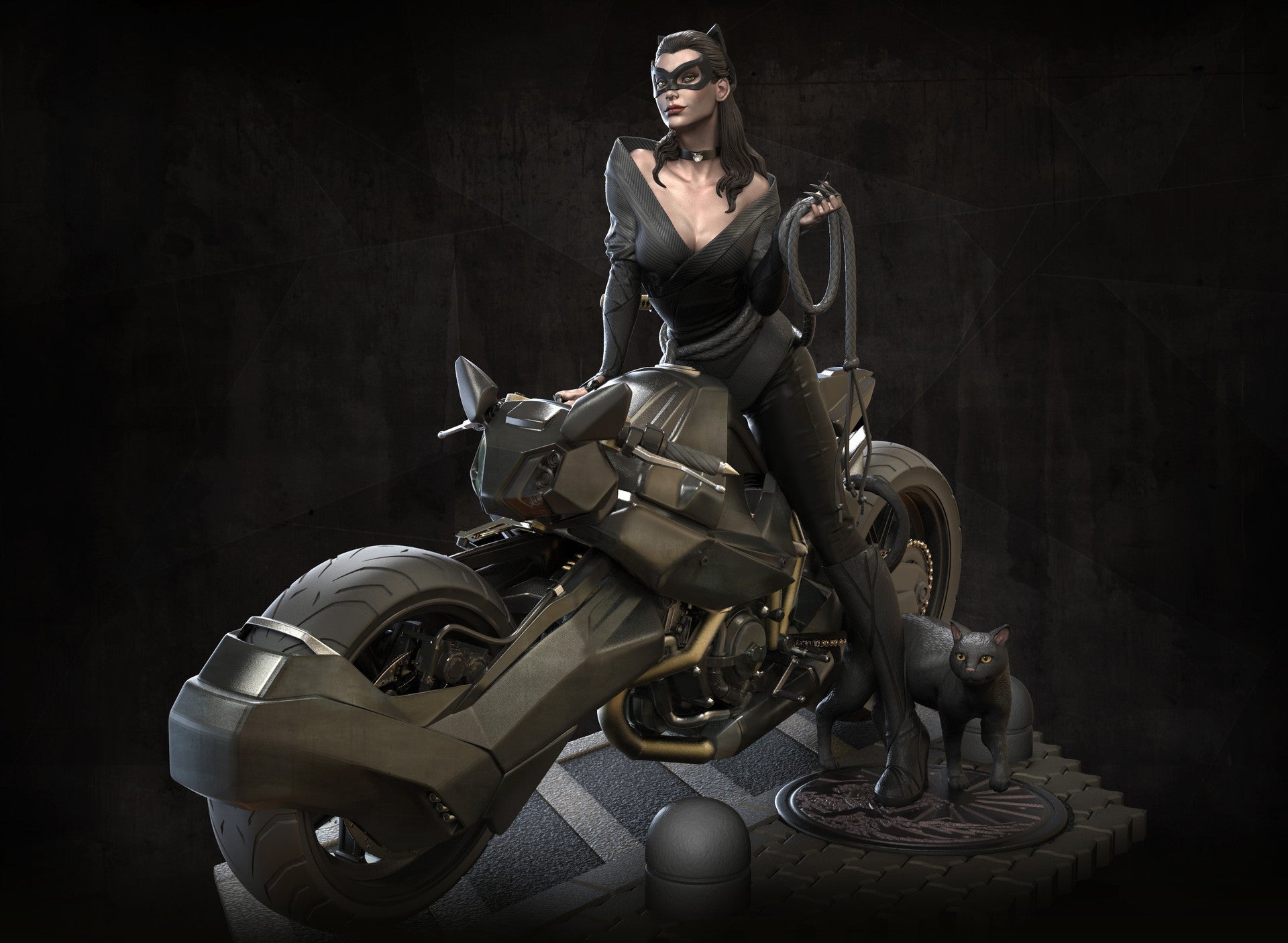 1375 Catwoman - DC Comics - STL 3D Print Files - 3D Printed Garage Kit ガレージキット Resin Model Scale Figure フィギュア