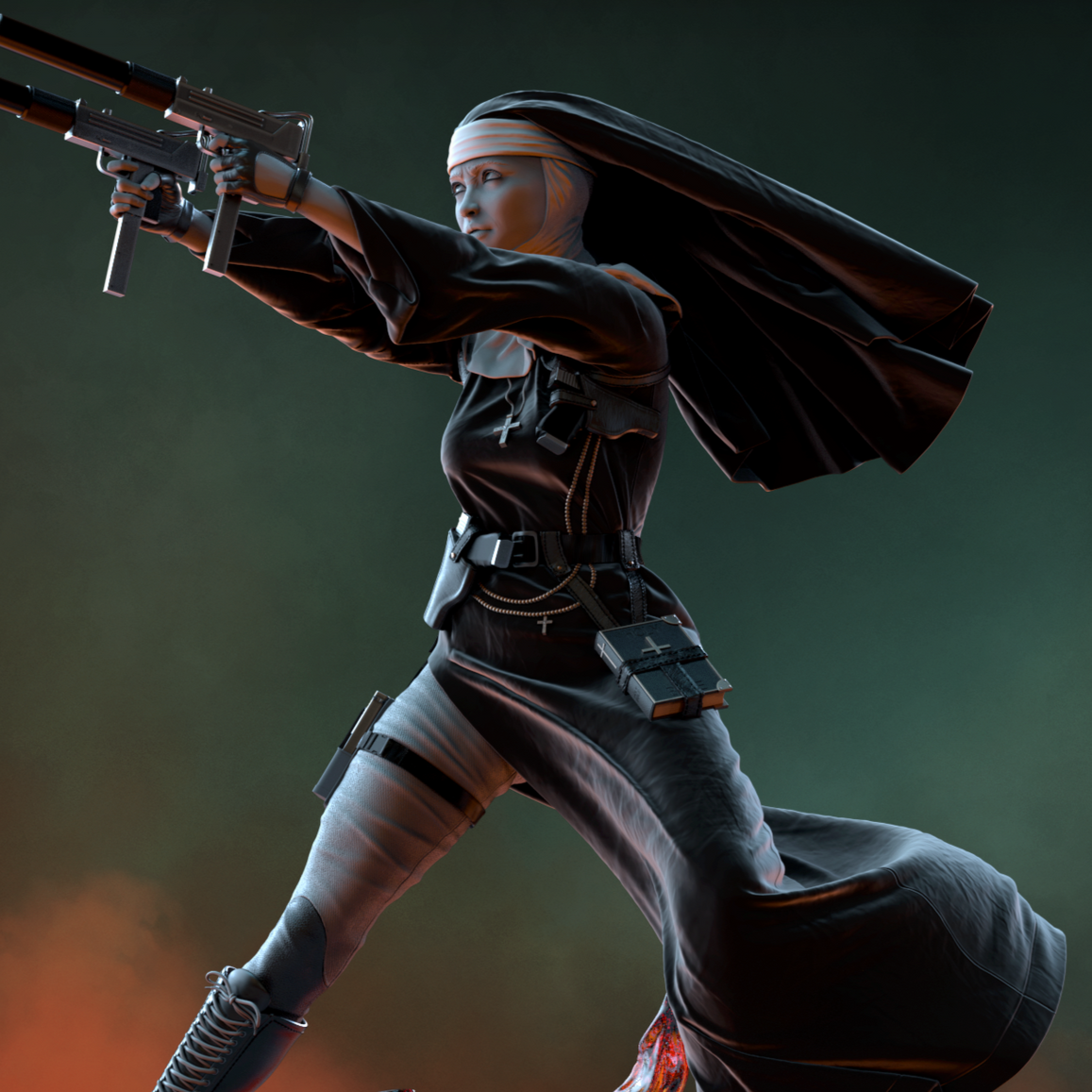 SISTER MARY Special Edition - STL 3D Print Files - 3D Printed Garage Kit ガレージキット Resin Model Scale Figure フィギュア