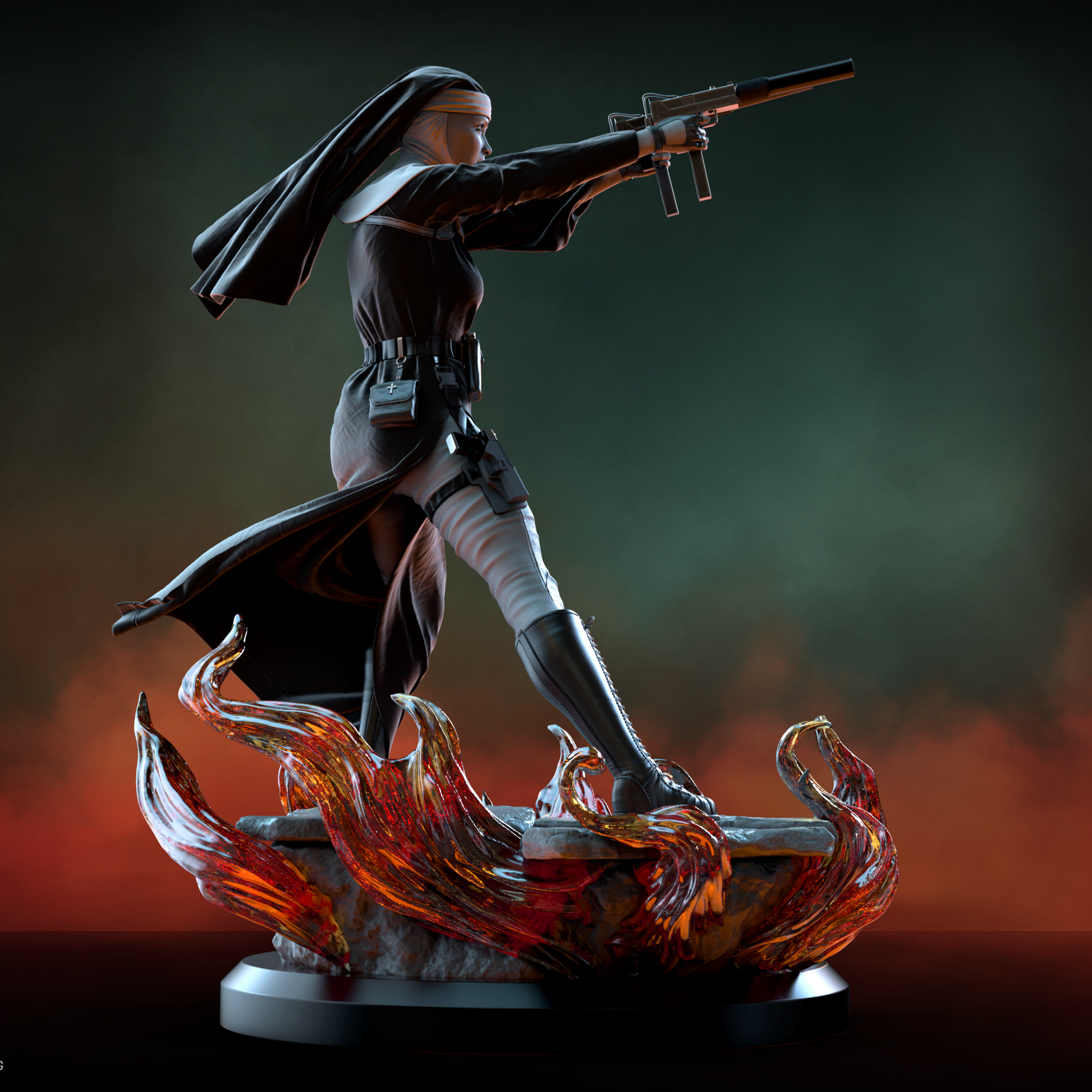 SISTER MARY Special Edition - STL 3D Print Files - 3D Printed Garage Kit ガレージキット Resin Model Scale Figure フィギュア