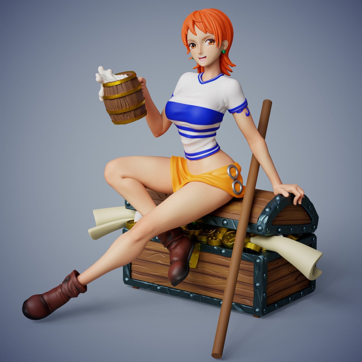 Nami - One Piece 1/8 Scale - 3D Printed Garage Kit ガレージキット Resin Model Scale Figure フィギュア