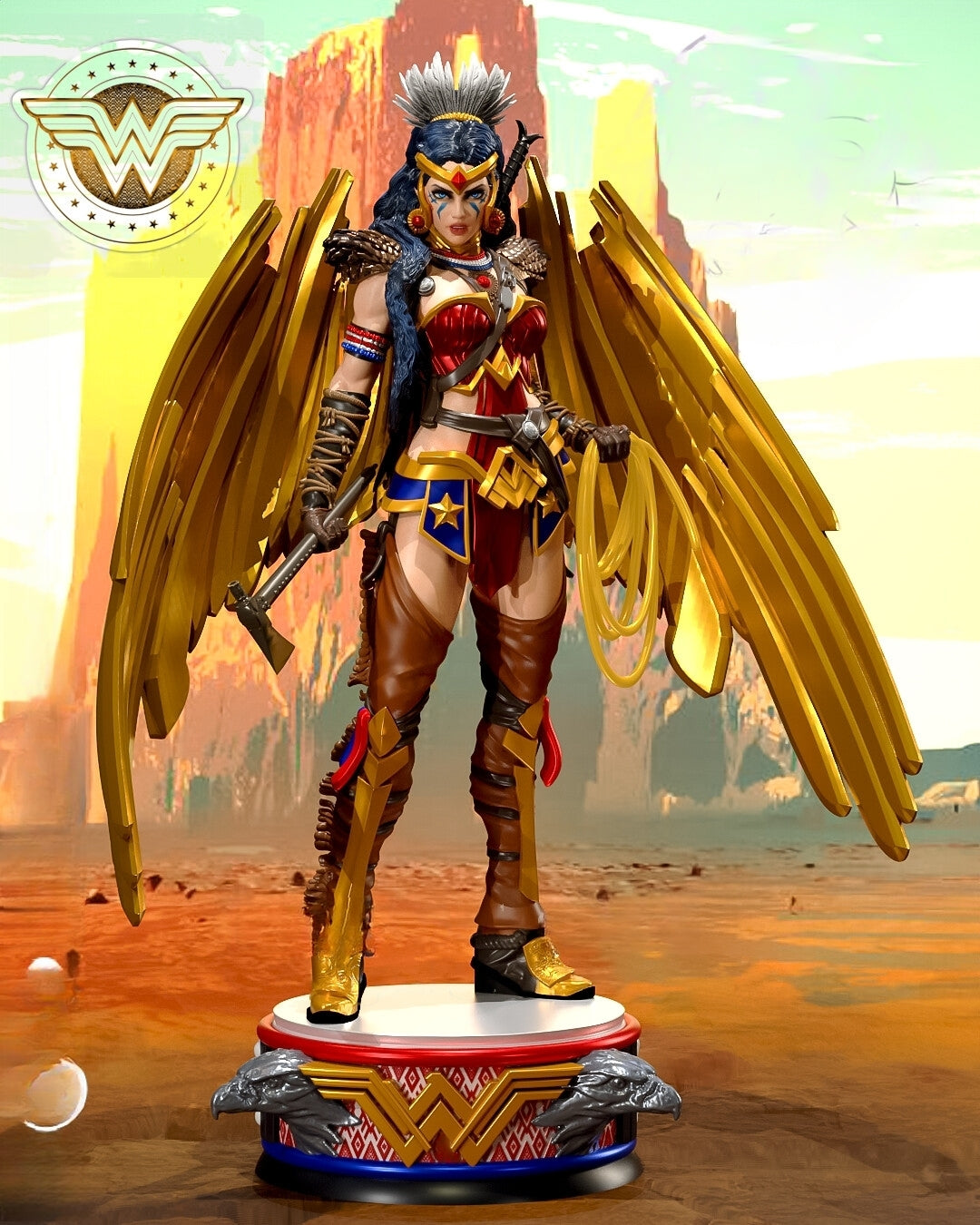 1582 Wonder Woman Alternative - STL 3D Print Files - 3D Printed Garage Kit ガレージキット Resin Model Scale Figure フィギュア