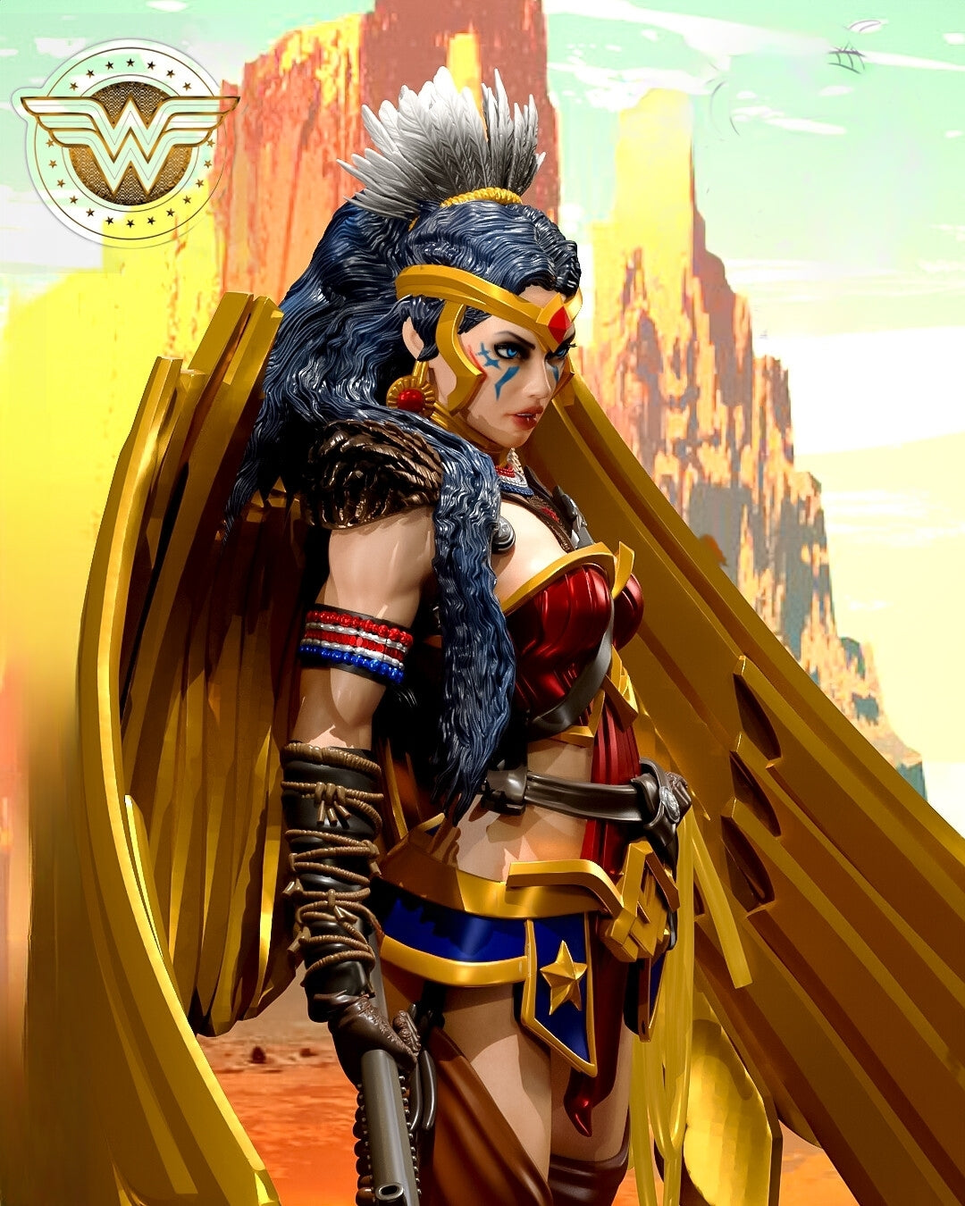 1582 Wonder Woman Alternative - STL 3D Print Files - 3D Printed Garage Kit ガレージキット Resin Model Scale Figure フィギュア