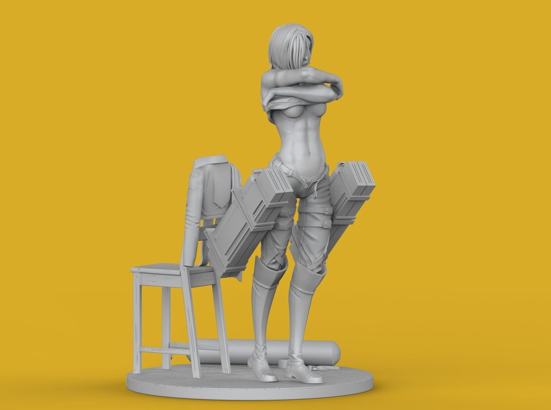 SEXY Mikasa Ackerman - Attack on titan - 3D Printed Garage Kit ガレージキット Resin Model Scale Figure フィギュア