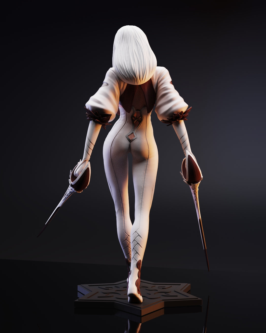 Mikeo Special Edition - The Double Sword Assassin - STL 3D Print Files - 3D Printed Garage Kit ガレージキット Resin Model Scale Figure フィギュア