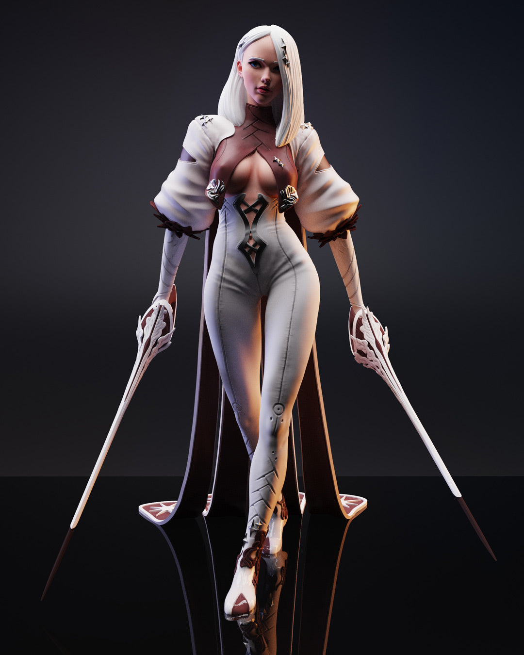 Mikeo Special Edition - The Double Sword Assassin - STL 3D Print Files - 3D Printed Garage Kit ガレージキット Resin Model Scale Figure フィギュア