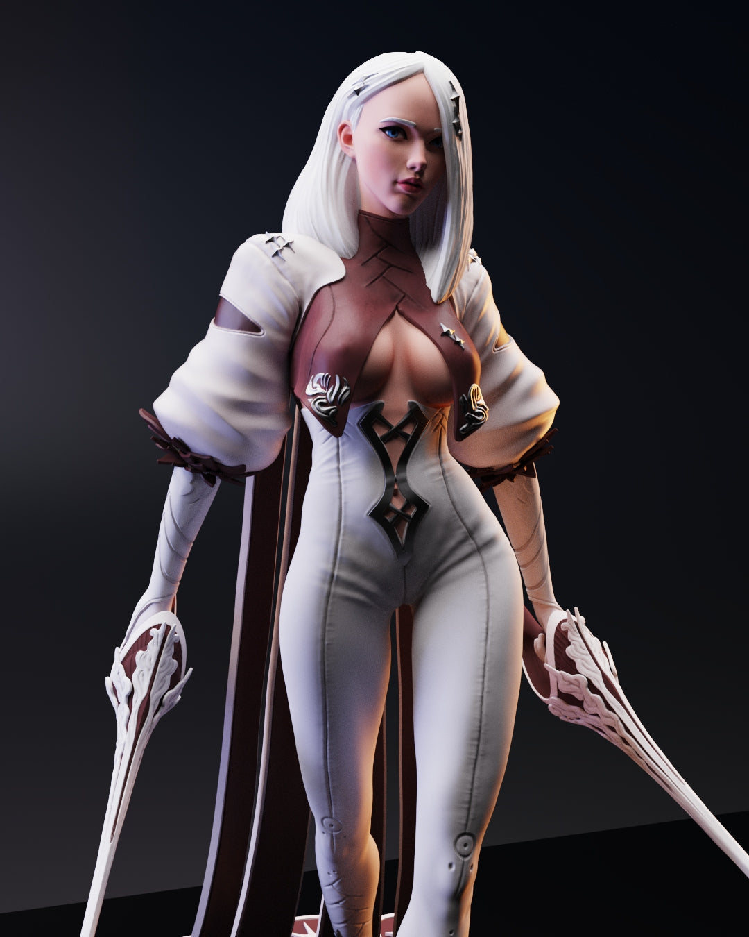 Mikeo Special Edition - The Double Sword Assassin - STL 3D Print Files - 3D Printed Garage Kit ガレージキット Resin Model Scale Figure フィギュア