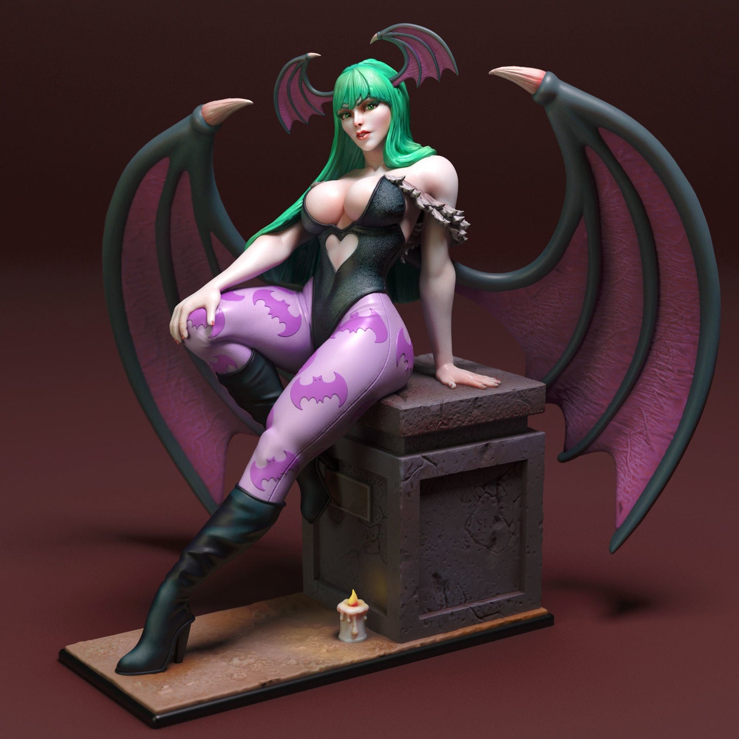 Morrigan Special Edition - Darkstalkers - STL 3D Print Files - 3D Printed Garage Kit ガレージキット Resin Model Scale Figure フィギュア