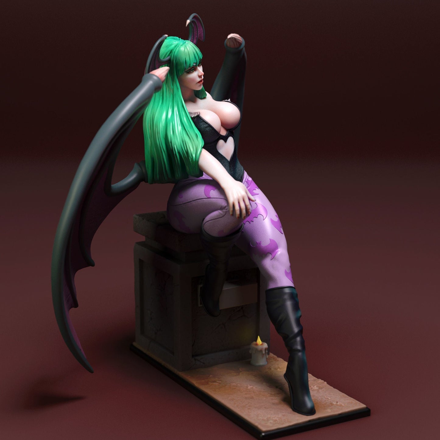 Morrigan Special Edition - Darkstalkers - STL 3D Print Files - 3D Printed Garage Kit ガレージキット Resin Model Scale Figure フィギュア