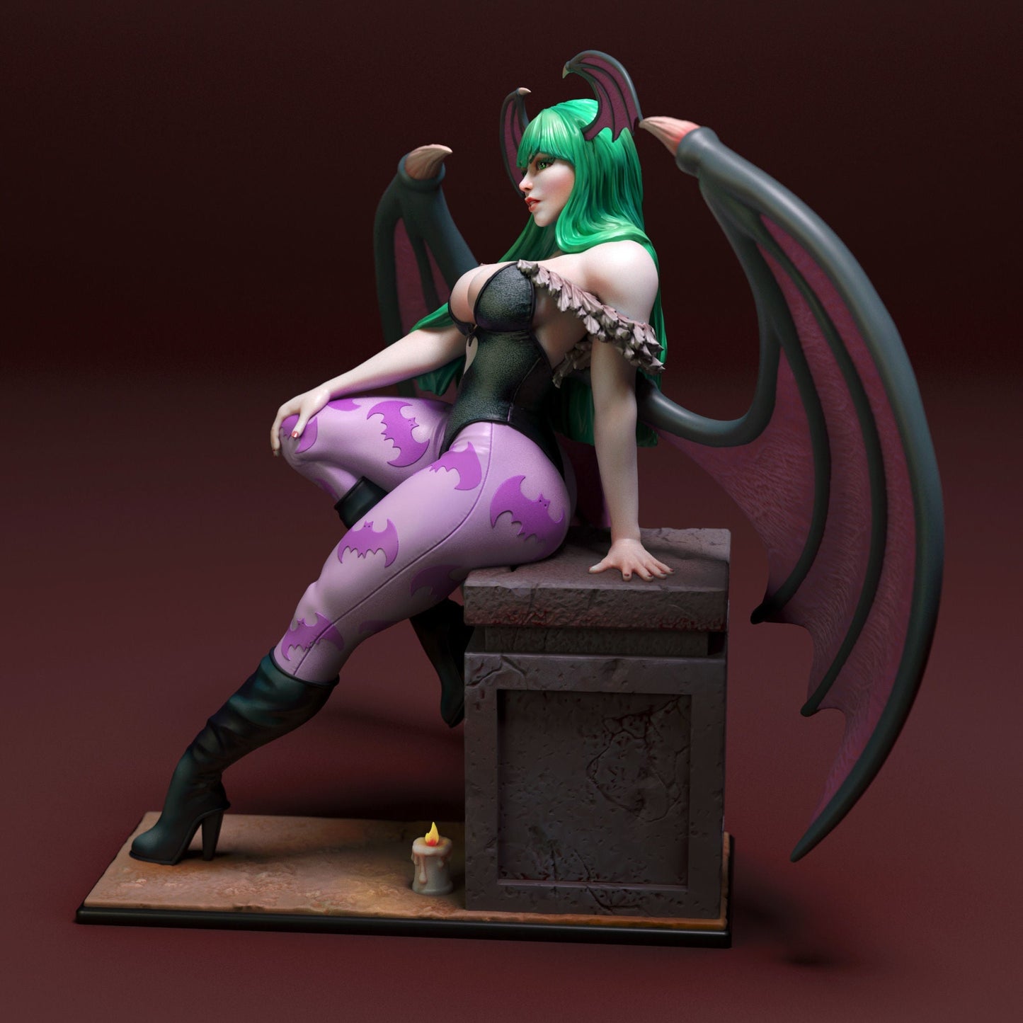 Morrigan Special Edition - Darkstalkers - STL 3D Print Files - 3D Printed Garage Kit ガレージキット Resin Model Scale Figure フィギュア