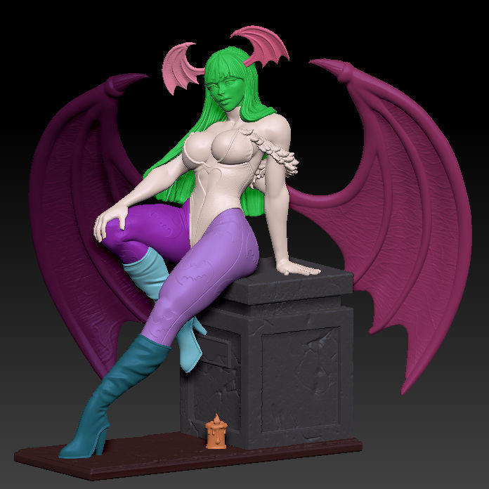 Morrigan Special Edition - Darkstalkers - STL 3D Print Files - 3D Printed Garage Kit ガレージキット Resin Model Scale Figure フィギュア