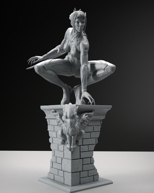 Cyber Girl Assassin Special Edition - STL 3D Print Files - 3D Printed Garage Kit ガレージキット Resin Model Scale Figure フィギュア
