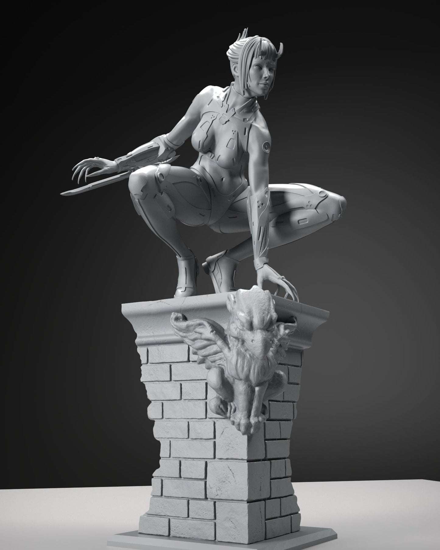 Cyber Girl Assassin Special Edition - STL 3D Print Files - 3D Printed Garage Kit ガレージキット Resin Model Scale Figure フィギュア