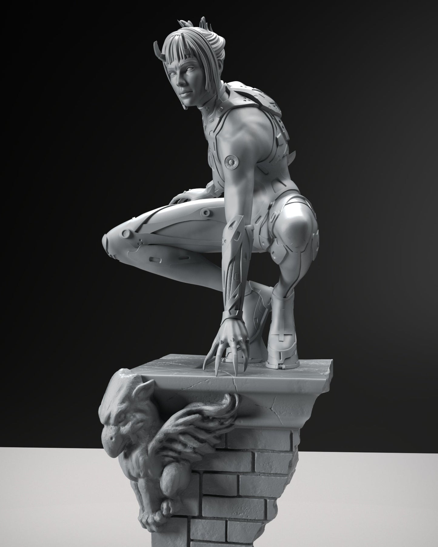 Cyber Girl Assassin Special Edition - STL 3D Print Files - 3D Printed Garage Kit ガレージキット Resin Model Scale Figure フィギュア