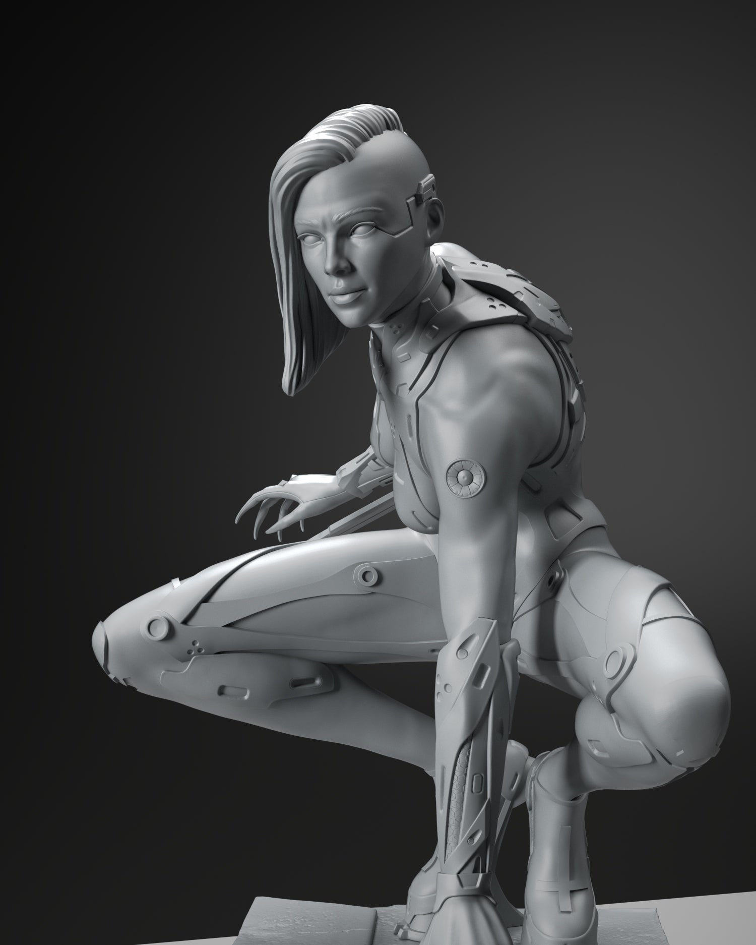 Cyber Girl Assassin Special Edition - STL 3D Print Files - 3D Printed Garage Kit ガレージキット Resin Model Scale Figure フィギュア