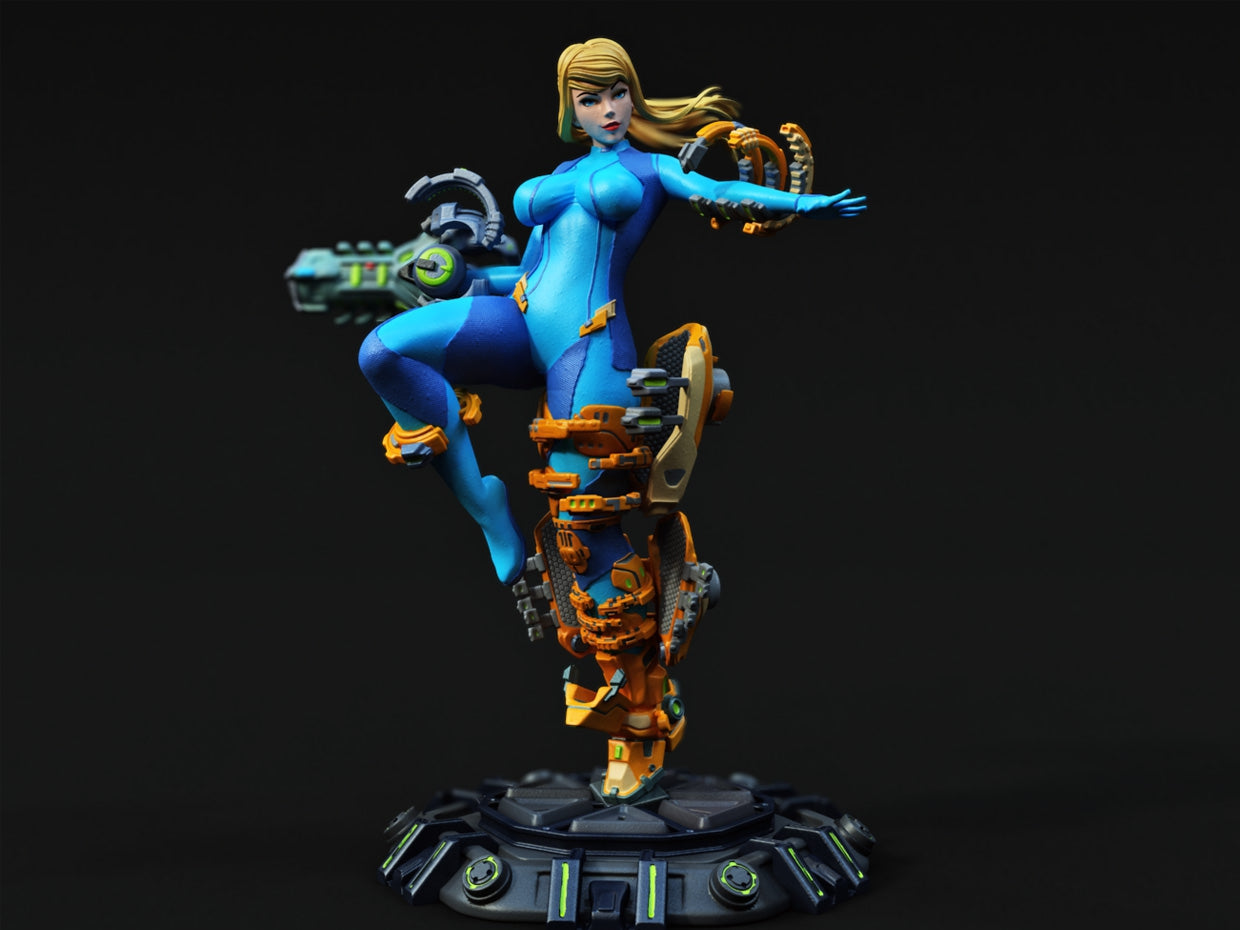 Samus Aran Special Edition - STL 3D Print Files - 3D Printed Garage Kit ガレージキット Resin Model Scale Figure フィギュア