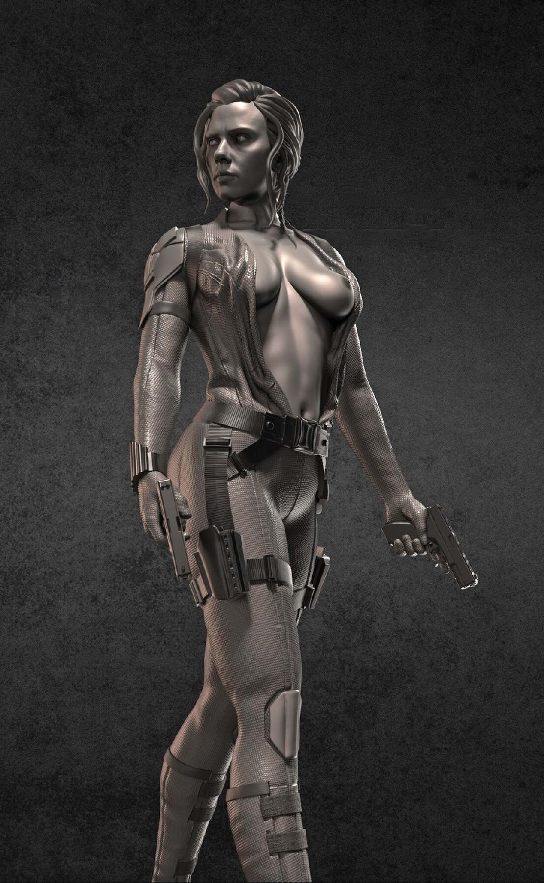 Black Widow Special Edition - STL 3D Print Files - 3D Printed Garage Kit ガレージキット Resin Model Scale Figure フィギュア