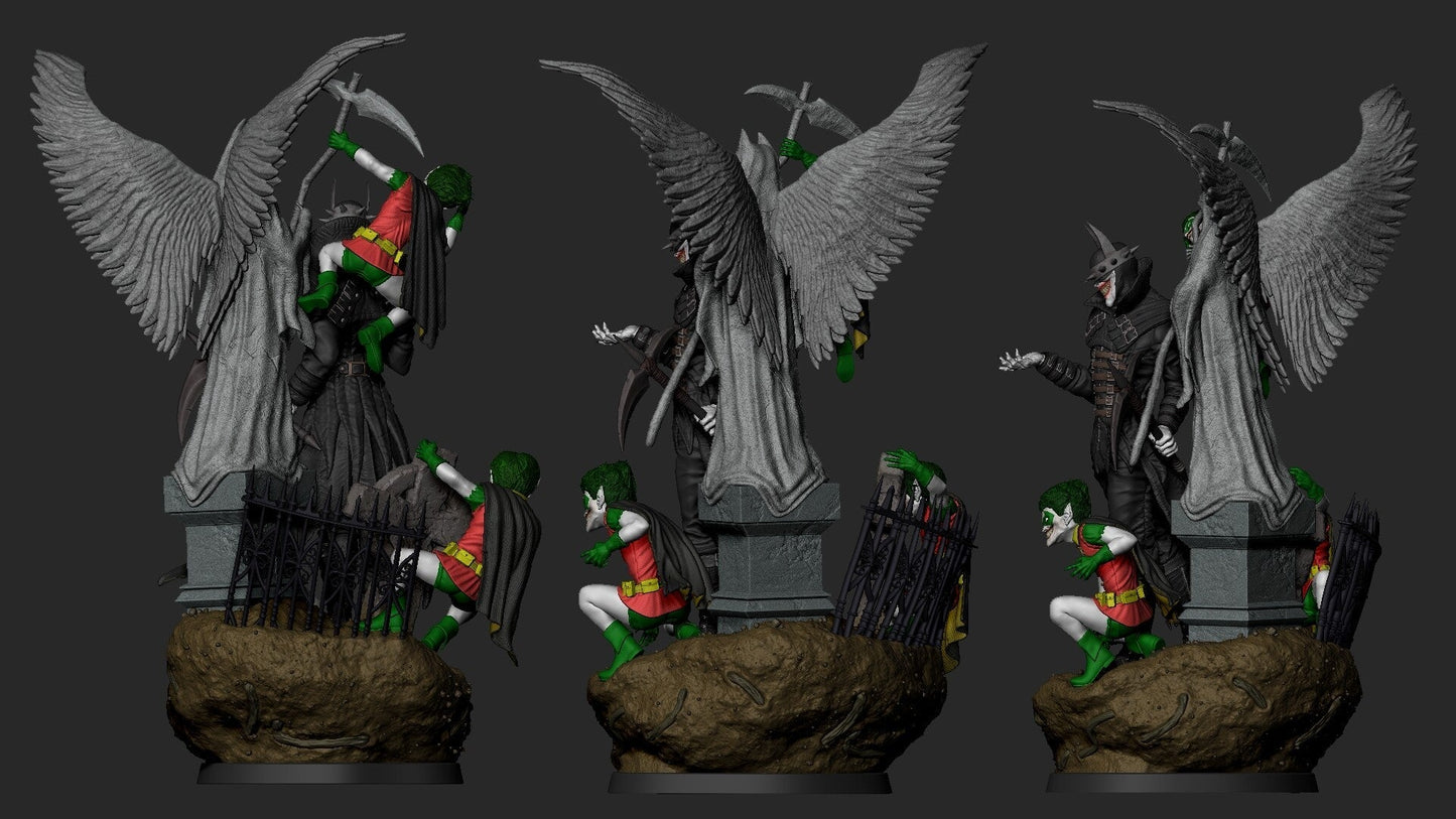 1561 Batman Who Laughs - DC Comics - STL 3D Print Files - 3D Printed Garage Kit ガレージキット Resin Model Scale Figure フィギュア