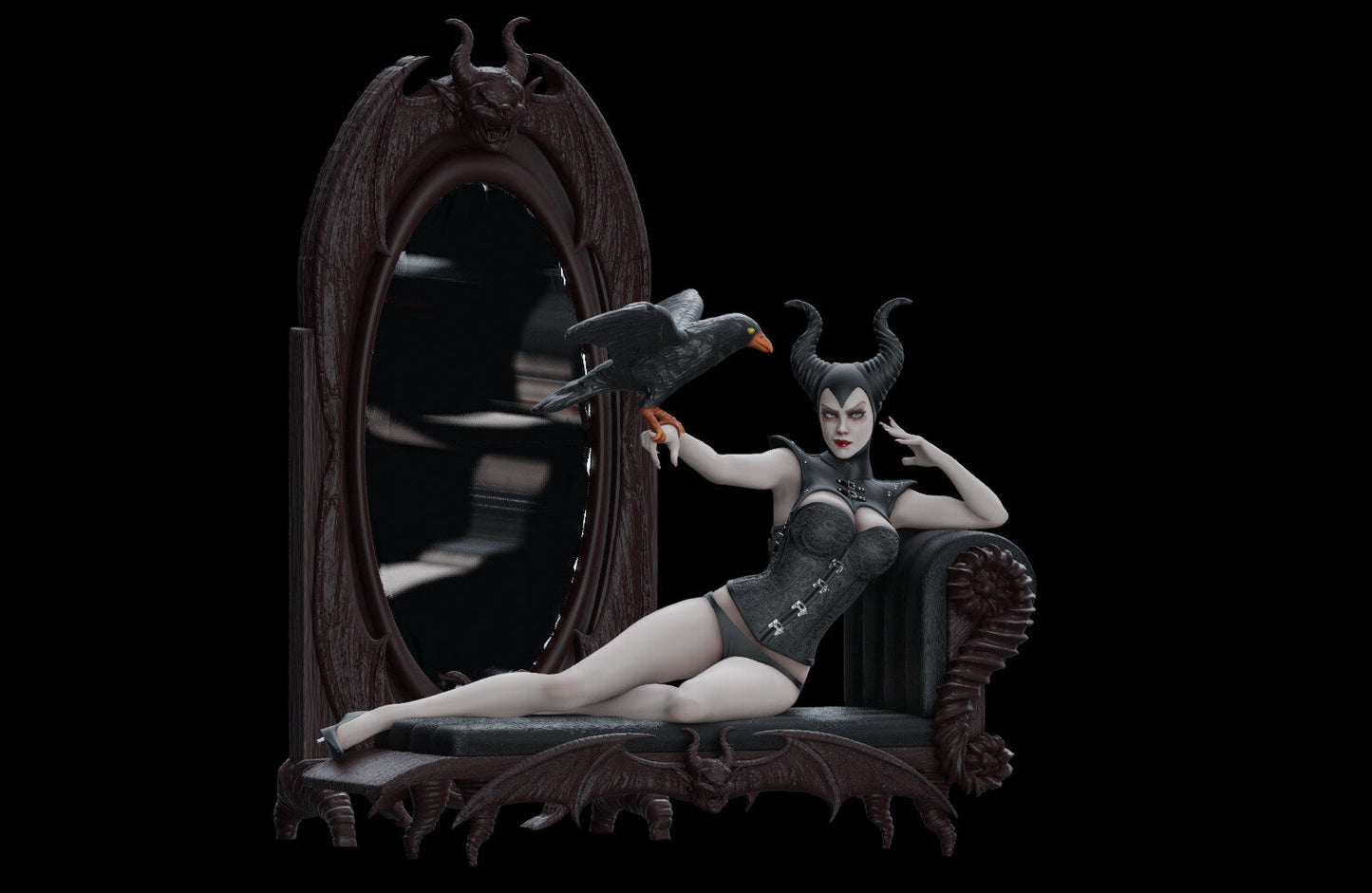 Maleficent Special Edition - STL 3D Print Files - 3D Printed Garage Kit ガレージキット Resin Model Scale Figure フィギュア