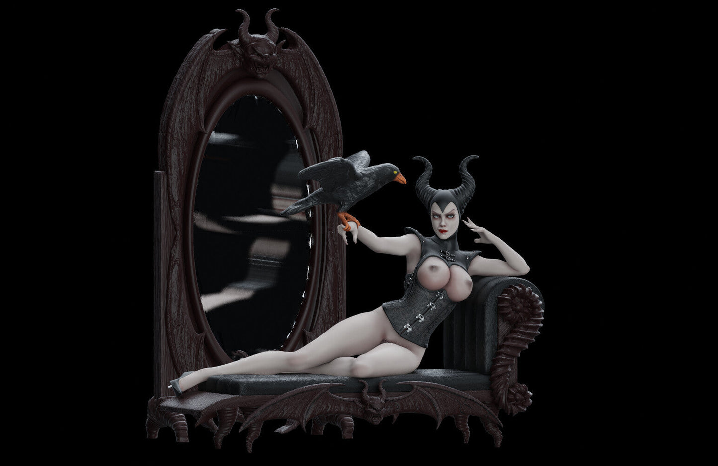 Maleficent Special Edition - STL 3D Print Files - 3D Printed Garage Kit ガレージキット Resin Model Scale Figure フィギュア