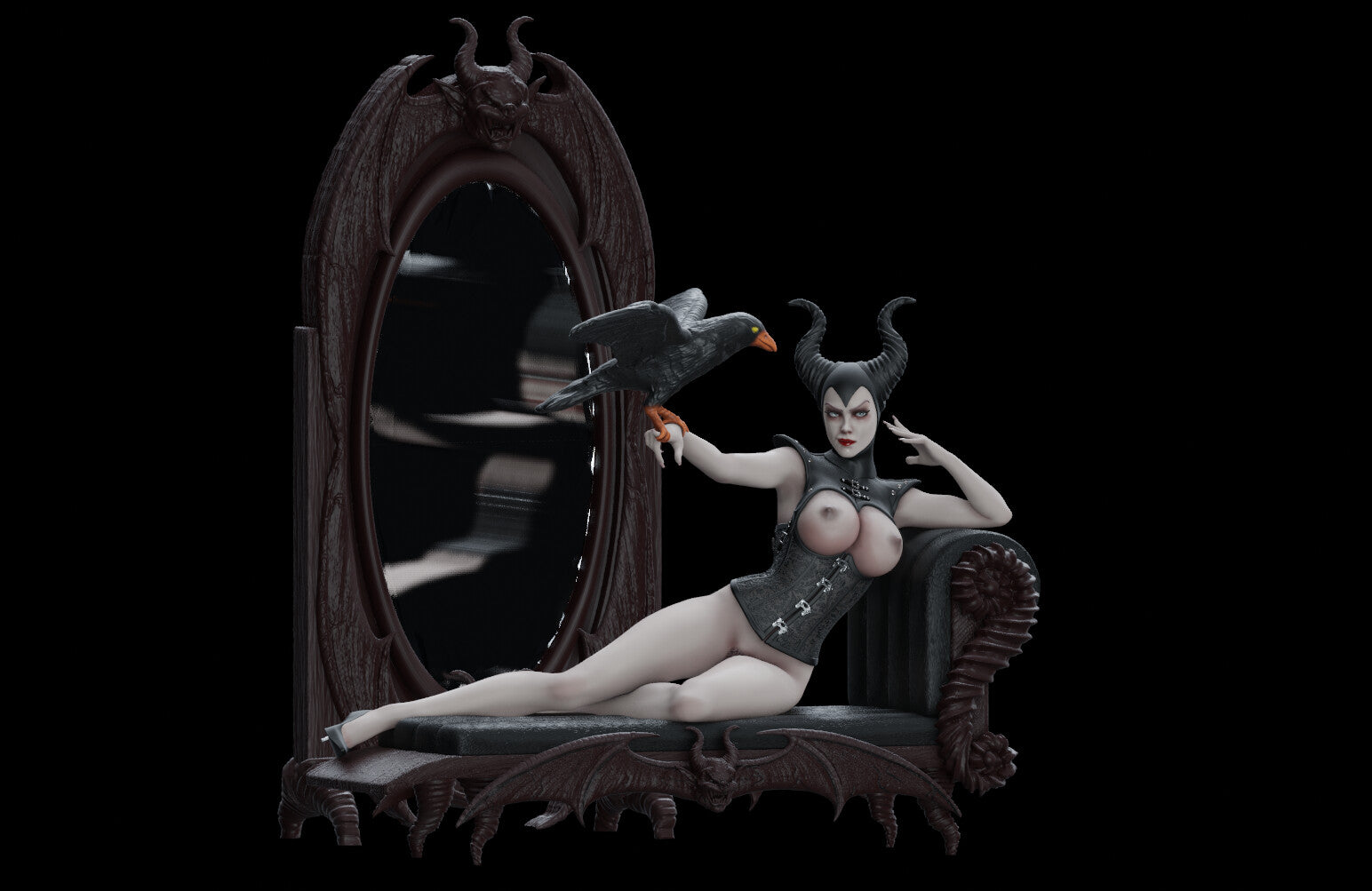 Maleficent Special Edition - STL 3D Print Files - 3D Printed Garage Kit ガレージキット Resin Model Scale Figure フィギュア