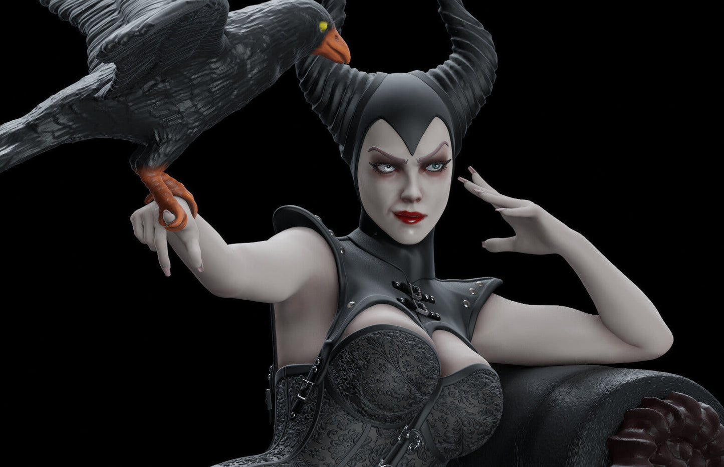 Maleficent Special Edition - STL 3D Print Files - 3D Printed Garage Kit ガレージキット Resin Model Scale Figure フィギュア