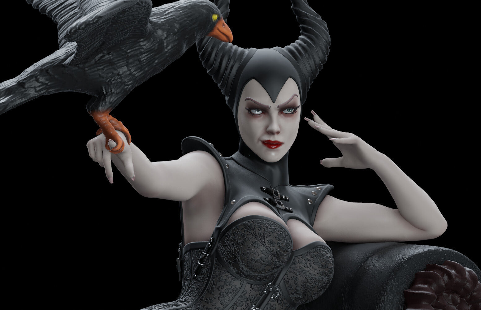 Maleficent Special Edition - STL 3D Print Files - 3D Printed Garage Kit ガレージキット Resin Model Scale Figure フィギュア